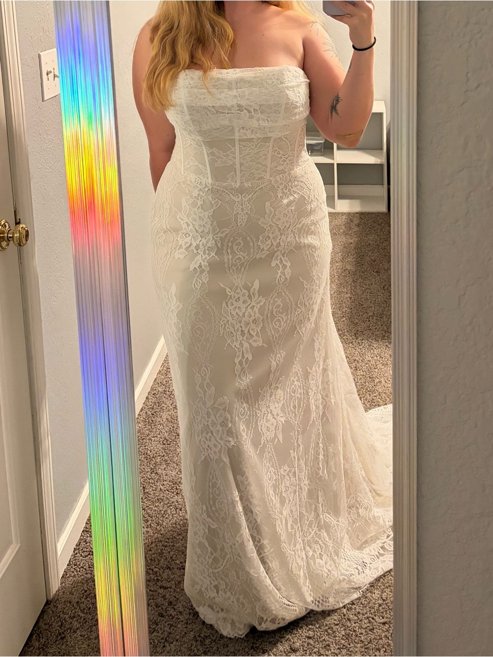 Strapless Lace Wedding Dress Ivory NWT